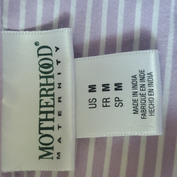MOTHERHOOD MATERNITY STRIPE LAVENDER SIZE MEDIUM - Picture 6 of 7